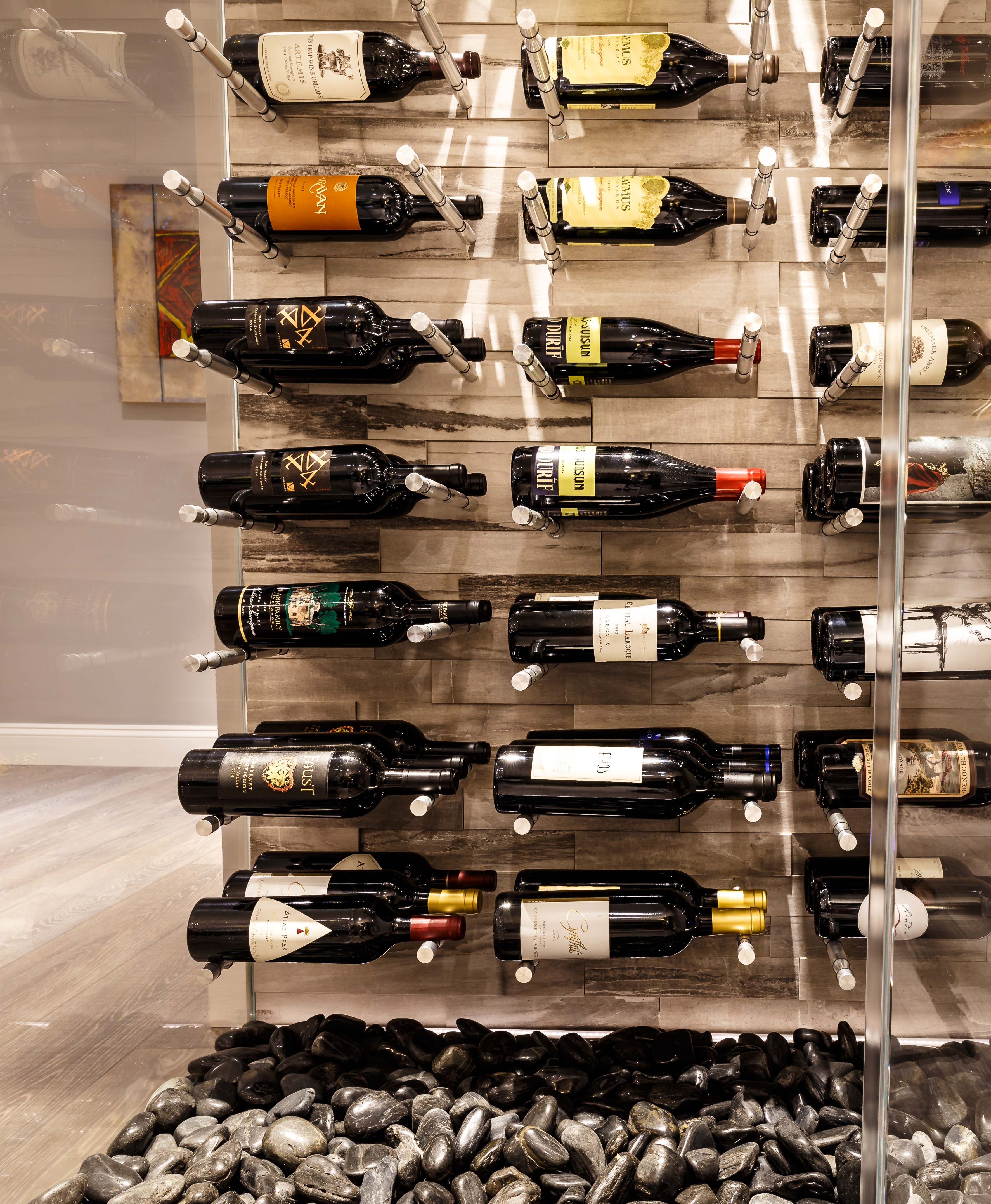 Wine bottles in wine storage